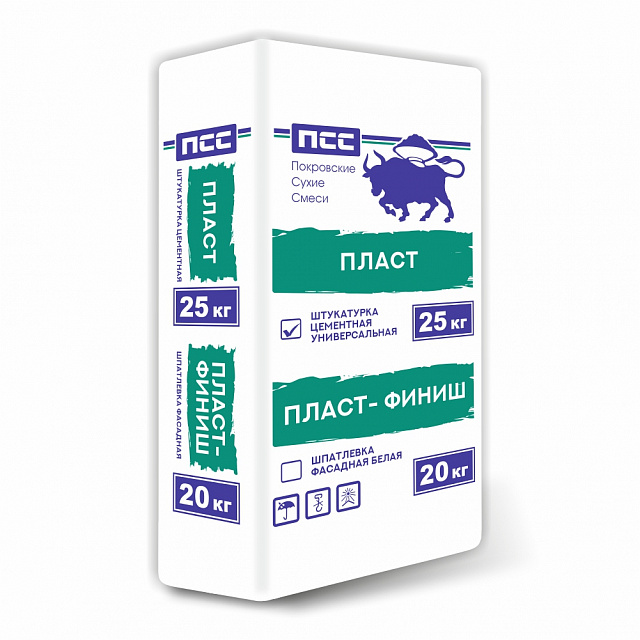 Штукатурка фасадная ПЛАСТ
